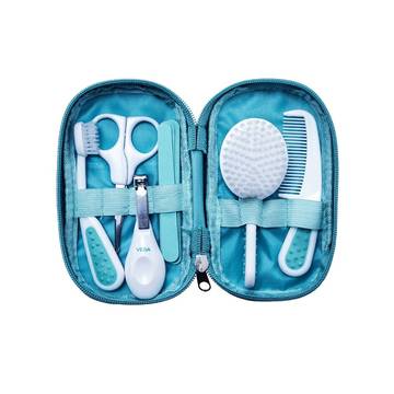 Vega Baby & Mom 7-in-1 Baby Grooming Kit With Storage Bag (Blue, White, 6+ months)